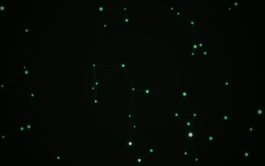 A glowing network of connected nodes